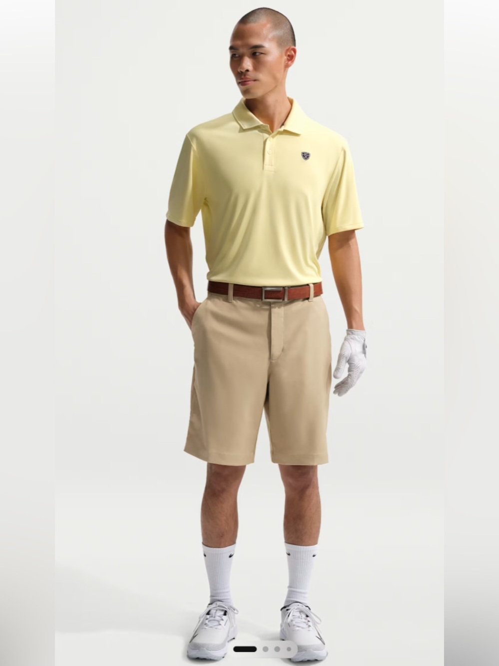 Nike Tan Flat Front Dri-Fit Golf Shorts Size 36 Standard Fit